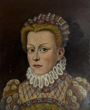 Quadro di Ugo  Capitoni Elisabetta d'Austria - olio tavola 